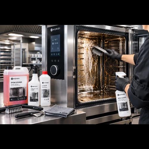 Curățarea cuptorului profesional pas cu pas: când folosești degresantul și când ai nevoie de perie